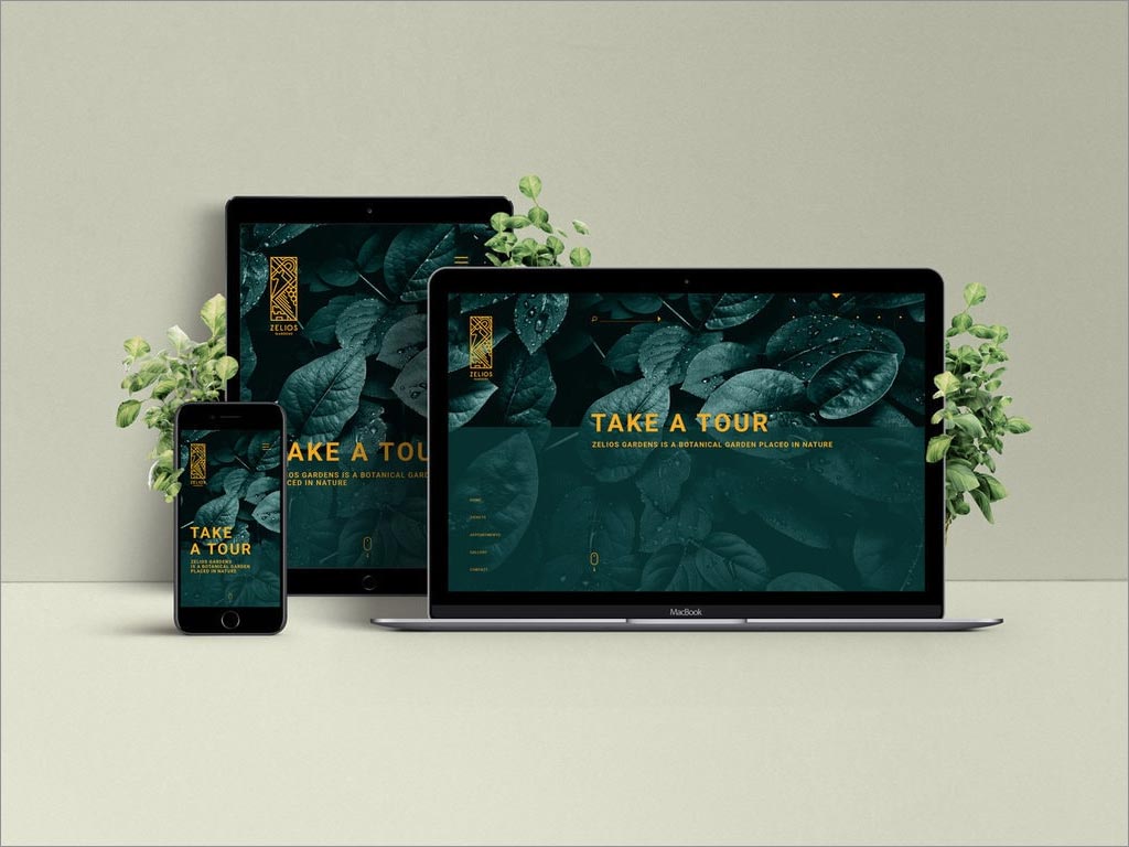希臘Zelios Gardens花園品牌logo設(shè)計(jì)之移動端應(yīng)用效果 希臘Zelios Gardens花園品牌logo設(shè)計(jì)之移動端應(yīng)用效果